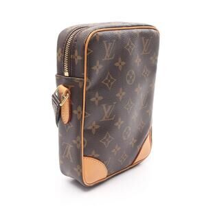 Louis Vuitton Brown Shoulder Canvas Leather Danube Bag Monogram